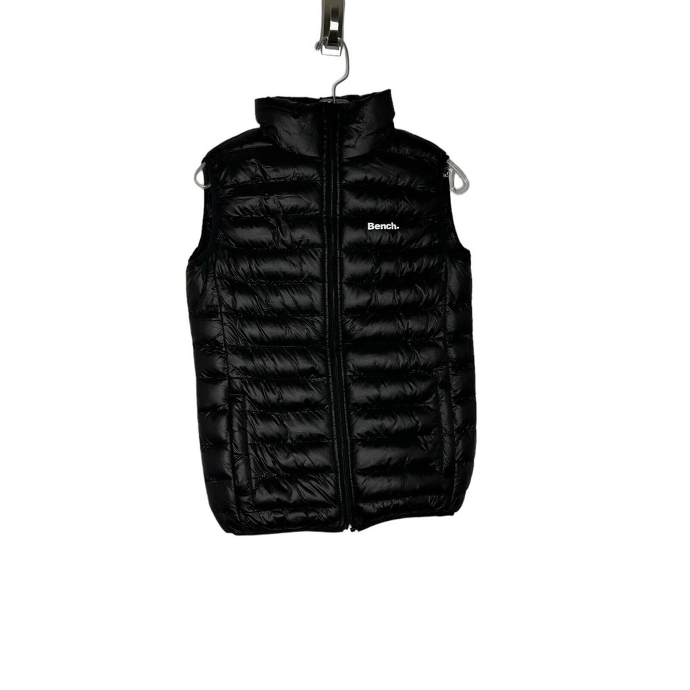 Bench Vest Womens XS Black Puffer Full Zip Pockets Outdoor Gorpcore Casual